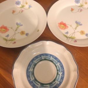 Mikasa Just Flowers Plates W/ Mikasa Tea Plate